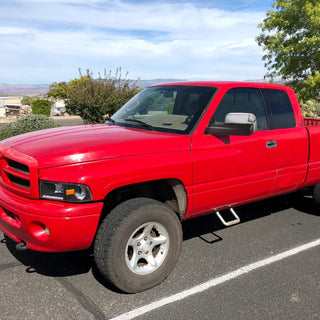 Spec D Left & Right Mirrors Set (Manual-Fold, Chrome): Dodge Ram 1998 - 2002