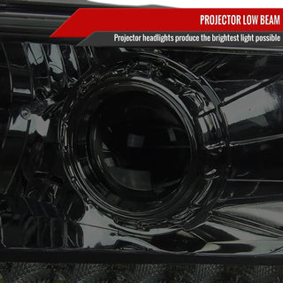 Spec D Projector Halo Headlights (Smoke): Dodge 1994 - 2002
