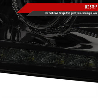 Spec D Projector Halo Headlights (Smoke): Dodge 1994 - 2002