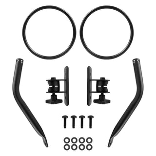 Spec D Side Mirrors (Round, Quick Release): Jeep Wrangler 1997 - 2018