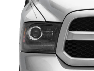 Raxiom LED Halo Headlights w/ Switchback Turn Signals: Fits Dodge / Ram 1500 (02-18) - Black
