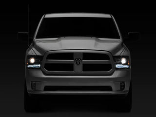 Raxiom LED Halo Headlights w/ Switchback Turn Signals: Fits Dodge / Ram 1500 (02-18) - Black