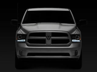 Raxiom LED Halo Headlights w/ Switchback Turn Signals: Fits Dodge / Ram 1500 (02-18) - Black
