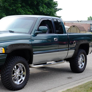 Spec D Riveted Style Fender Flares (Textured Black, 4pc): Dodge Ram 1994 - 2002