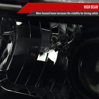 Spec D Projector Halo Headlights (Dark Smoke): Dodge Ram 1994 - 2002