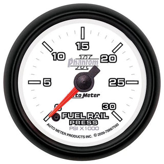 AutoMeter Phantom 52mm Full Sweep Electronic Diesel Fuel Rail Pressure Gauge: Dodge Ram 2500 / Ram 3500 2003 - 2007