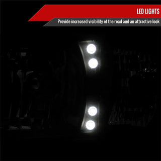 Spec D Crystal LED Headlights (Smoke): Dodge Ram 1994 - 2002