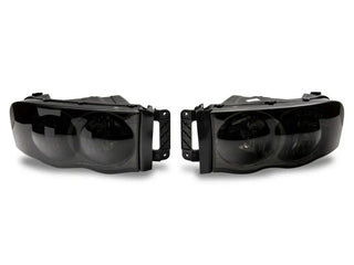 Raxiom Axial Series OEM Style Headlights: Fits Dodge Ram (02-10) - Chrome / Smoked Lens