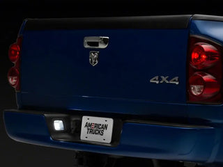Raxiom Axial Series LED License Plate Lamps: Fits Dodge / Ram 1500 (02-18) - Black