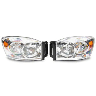 Raxiom Axial Series OEM Style Headlights - Chrome (FRONT): Fits Dodge Ram (02-10)