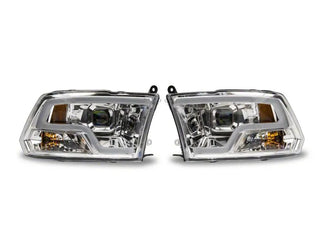 Raxiom LED Halo Headlights Chrome Housing NON-PROJECTOR (F&R): Fits Dodge / Ram 1500 (02-18)