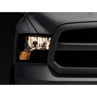 Raxiom Axial OEM Rep Headlights w/ Dual Bulb - Chrome Smoked (F&R): Fits Dodge / Ram (02-18)