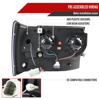 Spec D Projector Halo Headlights (Black): Jeep Grand Cherokee 1993 - 1996
