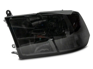 Raxiom Axial OEM Rep Headlights w/ Dual Bulb - Chrome Smoked (F&R): Fits Dodge / Ram (02-18)