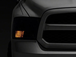 Raxiom Axial OEM Rep Headlights w/ Dual Bulb - Chrome Smoked (F&R): Fits Dodge / Ram (02-18)