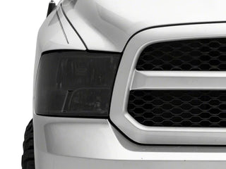 Raxiom Axial OEM Rep Headlights w/ Dual Bulb - Chrome Smoked (F&R): Fits Dodge / Ram (02-18)