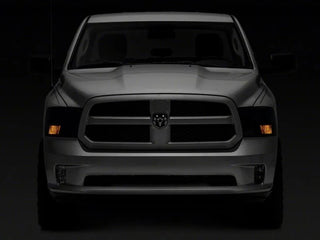 Raxiom Axial OEM Rep Headlights w/ Dual Bulb - Chrome Smoked (F&R): Fits Dodge / Ram (02-18)