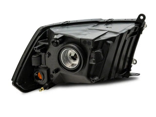 Raxiom Axial OEM Rep Headlights w/ Single Bulb - Chrome Smoked (F&R): Fits Dodge / Ram (02-18)