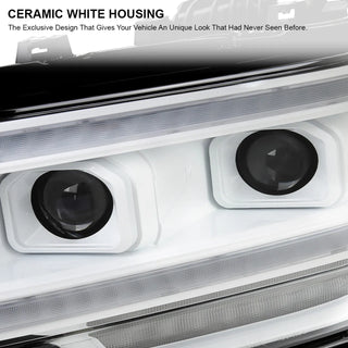 Spec D Projector Halo Headlights (White w/ Sequential LED Signal): Ram 2500 & 3500 2019 - 2024