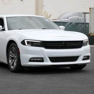 Spec D Sequential LED Projector Headlights (Matte Black): Dodge Charger 2015 - 2023