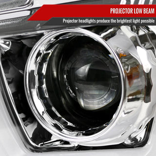 Spec D Projector Halo Headlights (Chrome): Dodge Charger 2011 - 2014