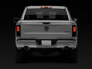 Raxiom Axial Series LED Tail Lights - Black Housing Smoked Lens (REAR): Fits Dodge / Ram (02-18)