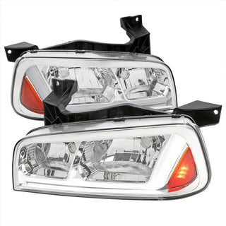 Spec D Sequential LED Headlights (Chrome): Dodge Charger 2006 - 2010