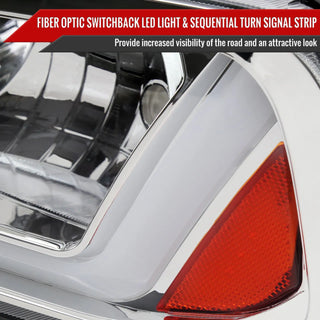 Spec D Sequential LED Headlights (Chrome): Dodge Charger 2006 - 2010