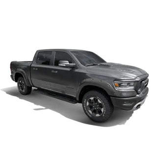 Bushwacker Pocket Style Fender Flares 2pc (FRONT): Ram 1500 Rebel (2019-2024) - Black