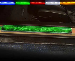American Car Craft "HELLCAT" Door Sills (LED): Dodge Challenger 6.2L Hellcat 2015 - 2023