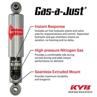 KYB Gas-A-Just Rear Shock (REAR): Ram 3500 Pickup (14-18) w/ Rear Air Spring (Exc. Cab & Chassis)
