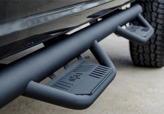 N-Fab Podium LG Textured Black Side Step Bar: Fits Most Ram 1500 Quad Cab Models (2019-2026)