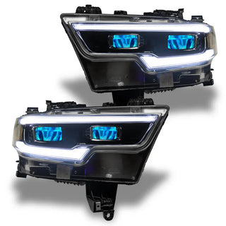 ORACLE Lighting RGB Demon Eye LED Projector Headlight Kit: Fits Ram 1500 (19-24) w/o Controller