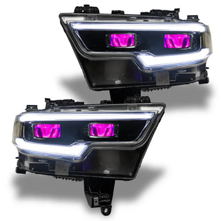 ORACLE Lighting RGB Demon Eye LED Projector Headlight Kit: Fits Ram 1500 (19-24) w/o Controller