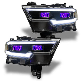 ORACLE Lighting RGB Demon Eye LED Projector Headlight Kit: Fits Ram 1500 (19-24) w/o Controller