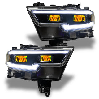 ORACLE Lighting RGB Demon Eye LED Projector Headlight Kit: Fits Ram 1500 (19-24) w/o Controller