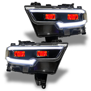 ORACLE Lighting RGB Demon Eye LED Projector Headlight Kit: Fits Ram 1500 (19-24) w/o Controller