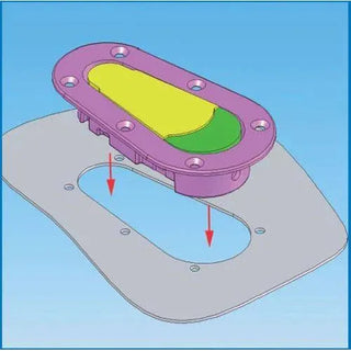 AeroCatch Flush Hood Pin and Latch Kit (Universal) BLACK