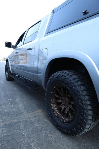 GEN-Y Hitch Heavy Duty Black Powder Coat Running Boards: Ram 1500 Crew Cab (2019-2024)