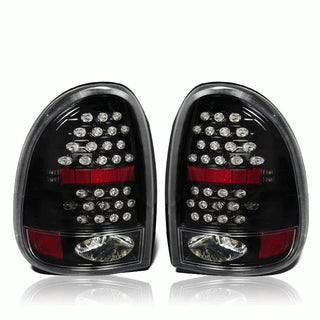 Winjet LED Tail Lights (Black / Clear): Dodge Durango 1998 - 2003