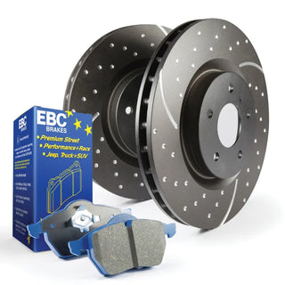 EBC S6 Kits Bluestuff and GD Rotors (FRONT): Chrysler 300 (05-10) / Dodge Challenger (09-11) / Charger (06-12) / Magnum (05-08)
