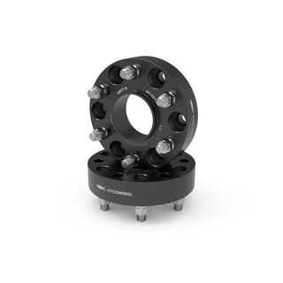 aFe CONTROL Billet Aluminum Wheel Spacers 6x5.5mm 1.5in (F&R): Ram 1500 (19-26) - Black Anodized