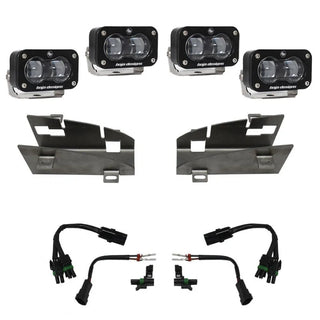 Baja Designs S2 SAE Dual Fog Pocket Light Kit (FRONT): Ram 1500 Rebel / TRX (2019-22) - Clear