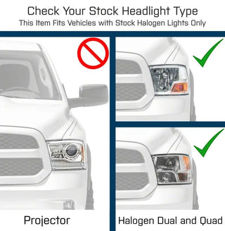 Raxiom Axial OEM Style Replacement Headlights: Fits Dodge / Ram 1500 / 2500 / 3500 (02-18) - Chrome