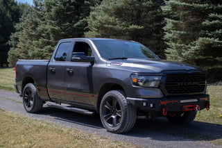 Fishbone Offroad Pike Winch Plate for Ram 1500 (2019-2024) - Black