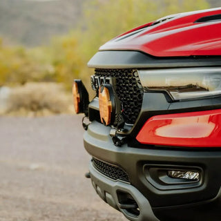 KC HiLiTES Grill Mount Light Brackets for Two Lights: Ram 1500 Rebel / TRX (2019-2024)