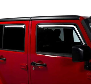 Putco Element Tinted Window Visors Front & Rear Set: Fits Most Jeep Wrangler Models (2007-2018)