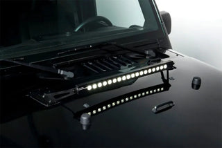 Putco Luminix Hi-Power 20in LED Light Bar w/ Hood Bracket: Jeep Wrangler (07-18)