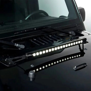 Putco Luminix Hi-Power 20in LED Light Bar w/ Hood Bracket: Jeep Wrangler (07-18)