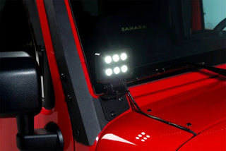 Putco Luminix 4in LED Light Blocks Kit w/ Window Brackets: Jeep Wrangler (07-18)